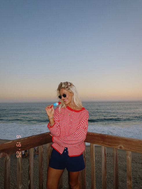 Coco Cutie Cardigan // Red Stripe *RESTOCKED*